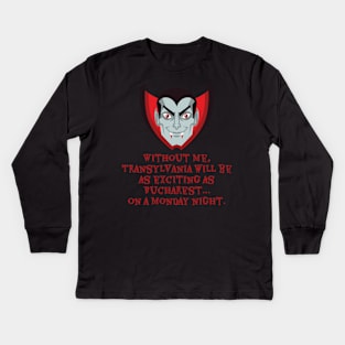 Transylvania without Dracula - Love at First Bite Kids Long Sleeve T-Shirt